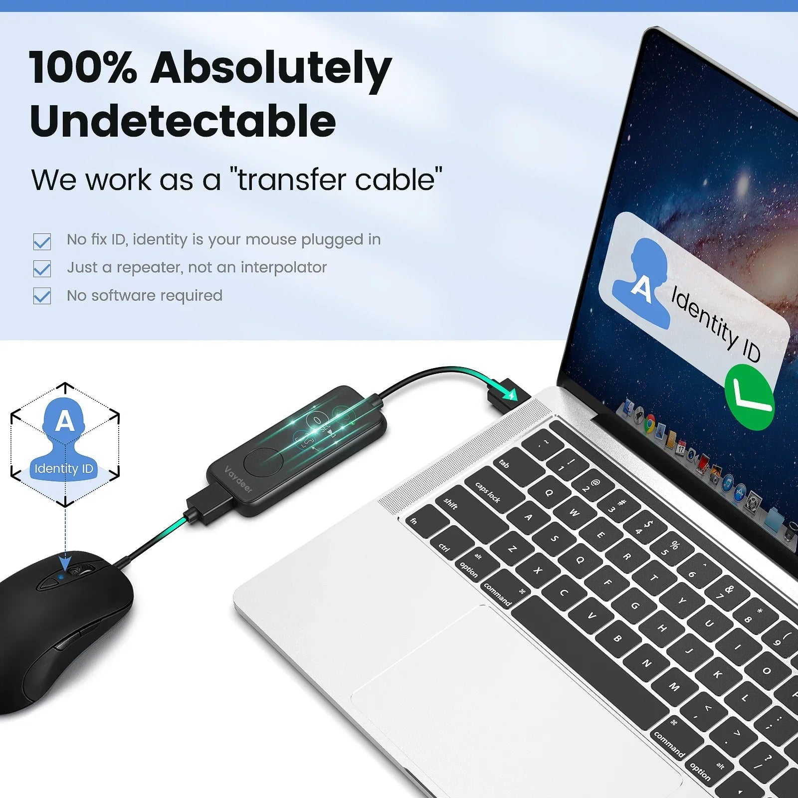 Fully Automatic USB Mouse Jiggler with HD Screen