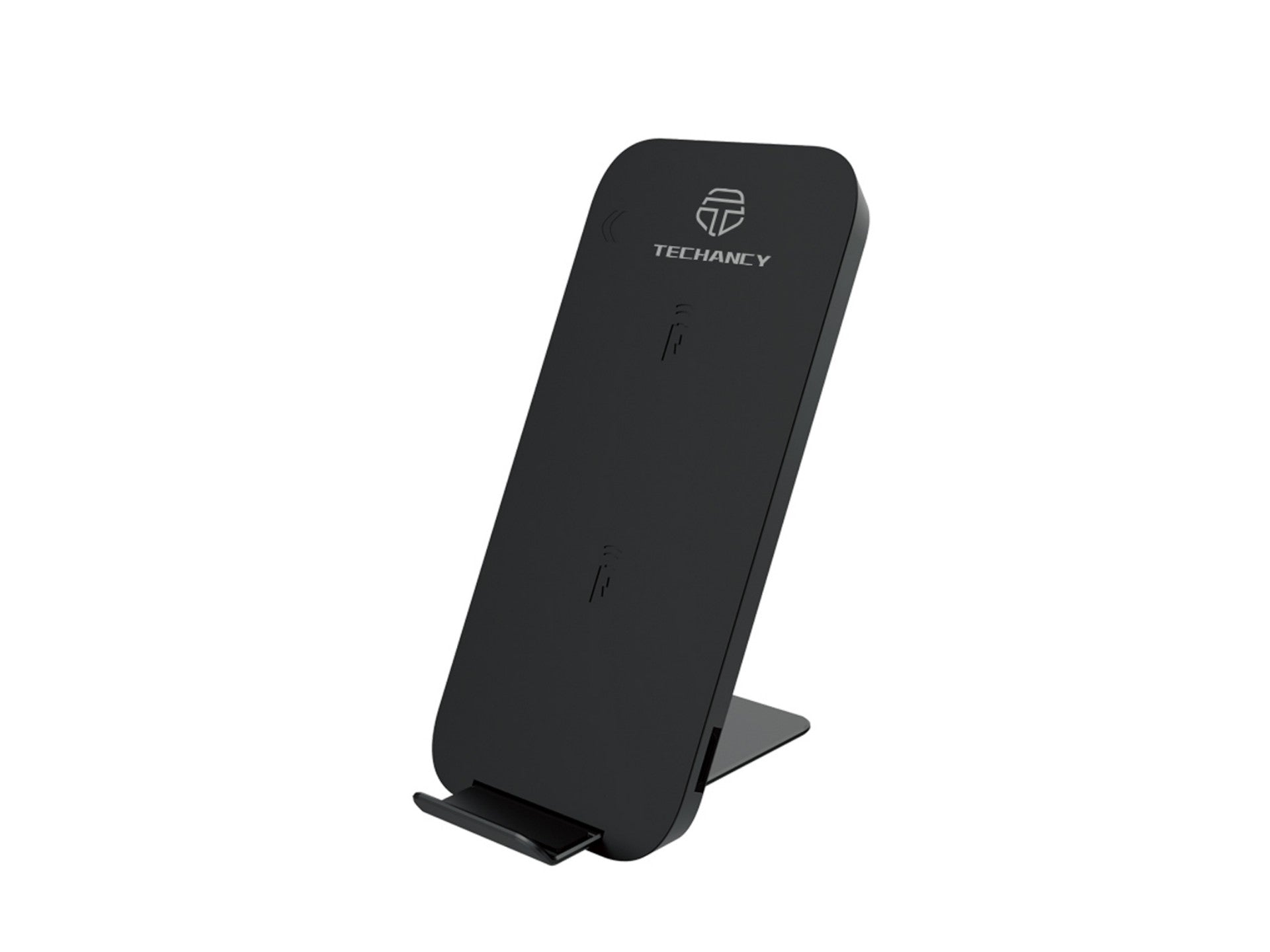 Carregador sem fios Techancy 10 W para telemóveis, TF2771, com suporte para telemóvel, preto